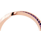 Rose gold Pavé Round Amethyst Twist Band_16