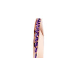 Rose gold Pavé Round Amethyst Twist Band_17