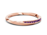 Rose gold Pavé Round Amethyst Twist Band_24