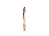 Rose gold Pavé Round Amethyst Twist Band_26