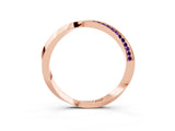 Rose gold Pavé Round Amethyst Twist Band_27