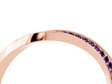 Rose gold Pavé Round Amethyst Twist Band_28