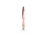 Rose gold Pavé Round Amethyst Twist Band_8