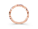 Rose gold Pavé Round Amethyst Twist Eternity Band with Shared Prong Setting_33