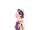 Rose gold Pavé Round Amethyst Twist Eternity Band with Shared Prong Setting_35