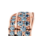 Rose gold Pavé Round Aquamarine Crossover Band with Bead Prong Setting_11