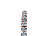 Rose gold Pavé Round Aquamarine Half Eternity Band with Shared Prong Setting_11