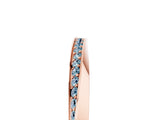 Rose gold Pavé Round Aquamarine Twist Band_11