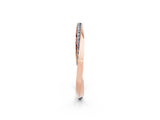 Rose gold Pavé Round Aquamarine Twist Band_14