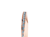 Rose gold Pavé Round Aquamarine Twist Band_17