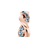 Rose gold Pavé Round Aquamarine Twist Eternity Band with Shared Prong Setting_23