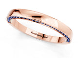 Rose gold Pavé Round Blue Sapphire Channel Set Band_19