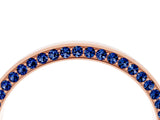 Rose gold Pavé Round Blue Sapphire Channel Set Band_22