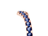 Rose gold Pavé Round Blue Sapphire Chevron Band with Shared Prong Setting_11