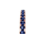 Rose gold Pavé Round Blue Sapphire Half Eternity Band with Shared Prong Setting_11