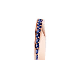 Rose gold Pavé Round Blue Sapphire Twist Band_11