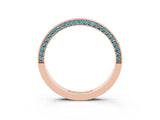Rose gold Pavé Round Blue Topaz Channel Set Band_21