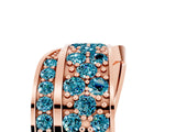Rose gold Pavé Round Blue Topaz Crossover Band with Bead Prong Setting_11