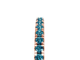 Rose gold Pavé Round Blue Topaz Half Eternity Band with Shared Prong Setting_11