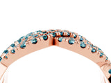 Rose gold Pavé Round Blue Topaz Infinity Twist Band with Shared Prong Setting_10