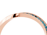 Rose gold Pavé Round Blue Topaz Twist Band_10