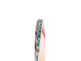 Rose gold Pavé Round Blue Topaz Twist Band_11