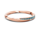 Rose gold Pavé Round Blue Topaz Twist Band_12