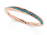 Rose gold Pavé Round Blue Topaz Twist Band_13