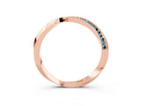 Rose gold Pavé Round Blue Topaz Twist Band_15