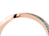 Rose gold Pavé Round Blue Topaz Twist Band_16