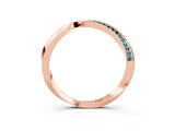 Rose gold Pavé Round Blue Topaz Twist Band_9