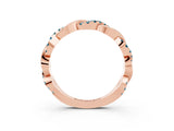 Rose gold Pavé Round Blue Topaz Twist Eternity Band with Shared Prong Setting_21