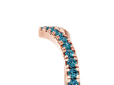 Rose gold Pavé Round Blue Topaz V-Shaped Chevron Band with Shared Prong Setting_11