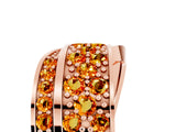 Rose gold Pavé Round Citrine Crossover Band with Bead Prong Setting_11