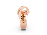 Rose gold Pavé Round Citrine Crossover Band with Channel Setting_8