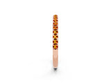 Rose gold Pavé Round Citrine Half Eternity Band with Shared Prong Setting_8
