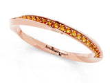 Rose gold Pavé Round Citrine Twist Band_13