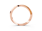 Rose gold Pavé Round Citrine Twist Band_9