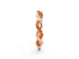 Rose gold Pavé Round Citrine Twist Eternity Band with Shared Prong Setting_20