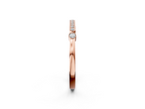 Rose gold Pavé Round Diamond Bar Station Ring with Channel Setting_23