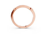 Rose gold Pavé Round Diamond Bar Station Ring with Channel Setting_24