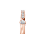 Rose gold Pavé Round Diamond Bar Station Ring with Channel Setting_26