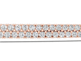 Rose gold Pavé Round Diamond Box Chain Slider Bracelet_5