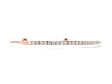 Rose gold Pavé Round Diamond Chain Bracelet with Bezel Setting_4