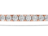 Rose gold Pavé Round Diamond Chain Bracelet with Bezel Setting_5