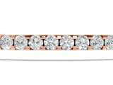 Rose gold Pavé Round Diamond Chain Bracelet with Bezel Setting_9