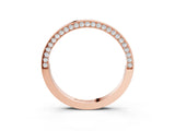 Rose gold Pavé Round Diamond Channel Set Band_41