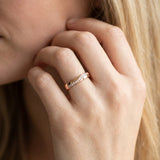 Rose gold Pavé Round Diamond Channel Set Band_52