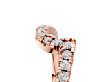 Rose gold Pavé Round Diamond Chevron Band with Prong Setting_5