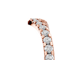 Rose gold Pavé Round Diamond Chevron Band with Shared Prong Setting_95